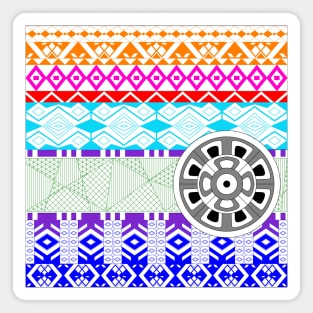 tribal aztec pattern ecopop Magnet